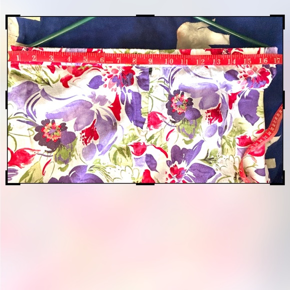 Koret Women’s Linen Blend A-Line Bright Floral Skirt Multi 10 - Picture 10 of 10